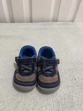 Surprize Toddler Boys Shoes Size 5 Brown Blue Hook & Loop